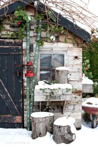 Christmas garden shed